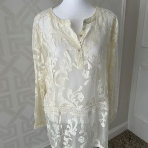 NWT Sundance sheer lace tunic size M
